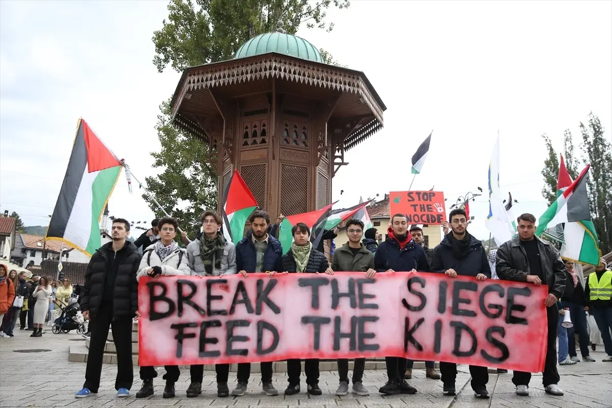 Saraybosna’da Filistin İçin Destek Yürüyüşü