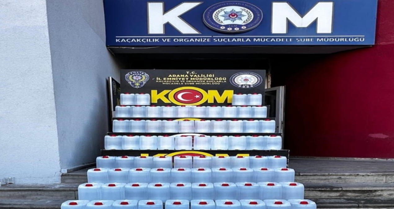 Yılbaşı öncesi Adana’da 2 bin litre kaçak etil alkol yakalandı